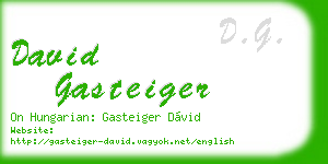 david gasteiger business card